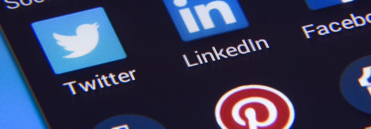 Image montrant une page avec des réseaux sociaux